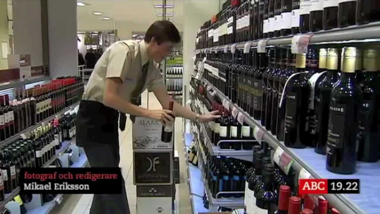 SVT - Anton Abele (M) praktiserar på Systembolaget