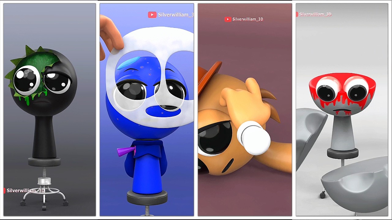 4 Crazy Characters VS Bat