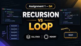 Assignment 1 – Question 4 | Recursive vs Loop Function | Call Stack & Memory Explanation