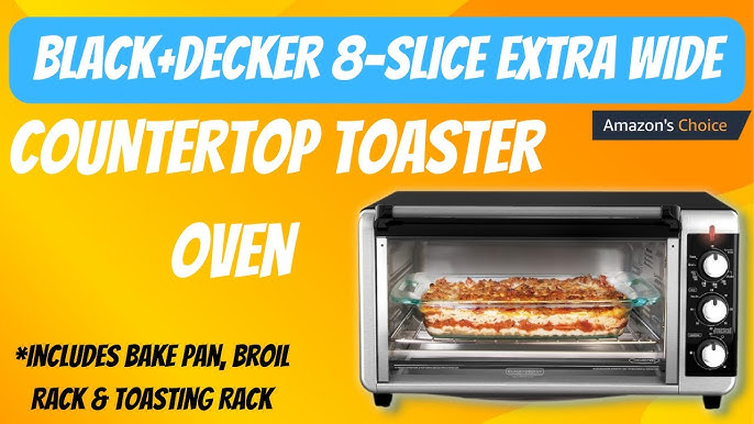 BLACK+DECKER 8 Slice Extra-Wide Stainless Steel Countertop Toaster Oven,  TO3250XSB