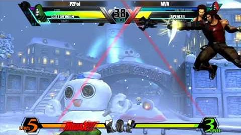 Knock Out Fights - UMVC3 - PZPoi (Zero/Doom/Dante) Vs. MVA (Spencer/Cap/Doom)