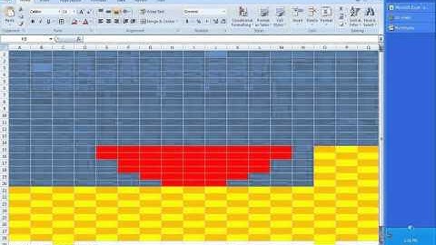 Worlds first animation made in Microfost Excel