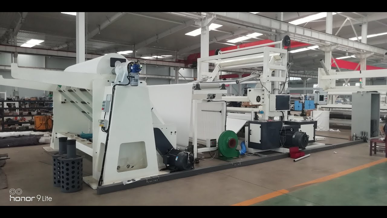 CE 2850mm jumbo tissue paper slitting rewinder machine working video ...