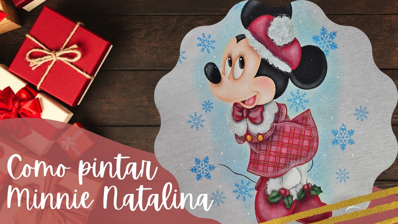 #36 COMO PINTAR MINNIE | PANO DE COPA DE NATAL