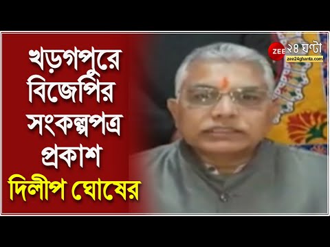 BJP: খড়গপুরে বিজেপির সংকল্পপত্র প্রকাশ, প্রতিনিধি পাঠালেও ছিলেন না বিজেপি প্রার্থী হিরণ