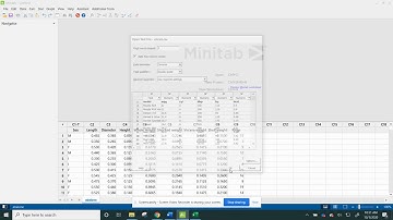 Opening Excel Files in Minitab