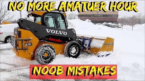 How NOT to Snow plow in a skid loader