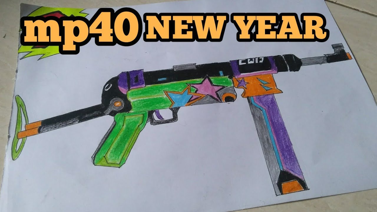 Menggambar MP40 New Year Senjata Free Fire YouTube