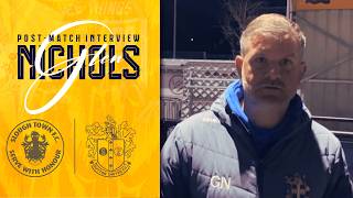 Post Match Glen Nichols Slough Town U18 1 Sutton United U18 3 18/03/26