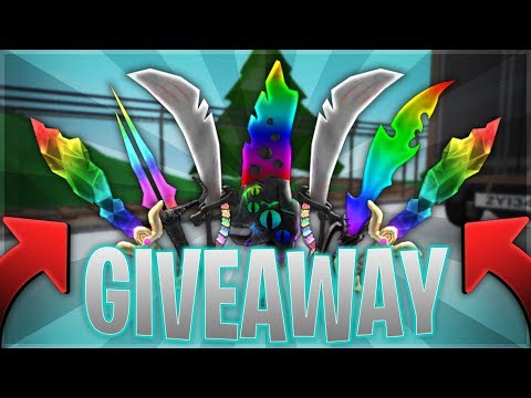 Massive Free Chroma Godly Giveaway In Mm2 Roblox Murder Mystery 2 Chroma Godly Giveaway Youtube - winter s edge giveaway on mm2 good luck roblox murder mystery