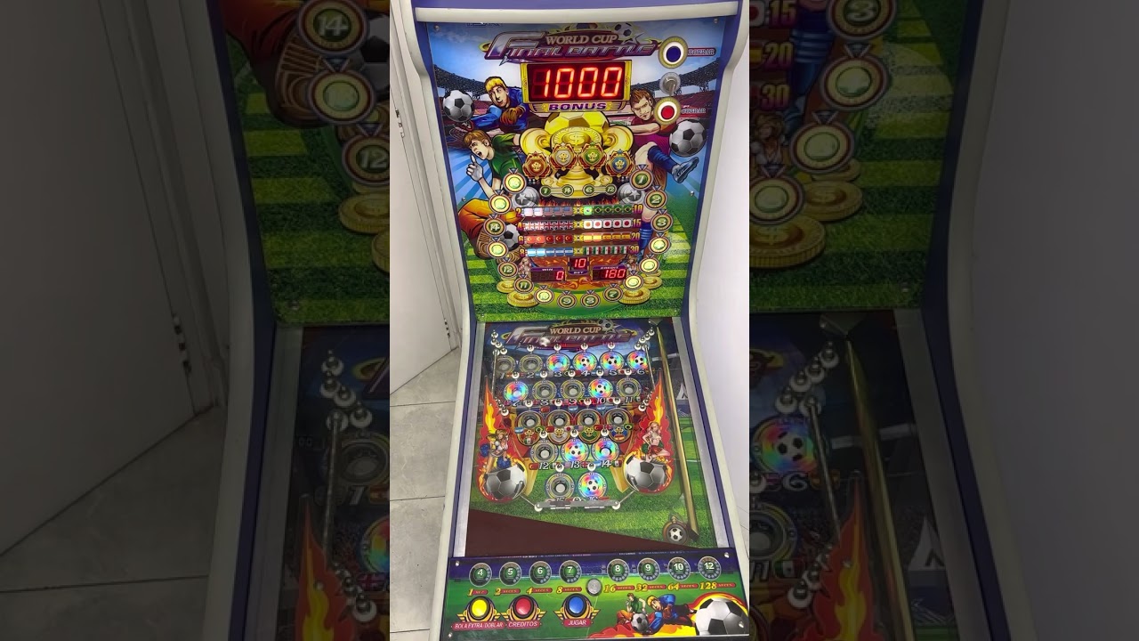 Maquina de Pinball 9 bolas aglomerada naranja #2 – Videojuegos Aristizabal  SAS