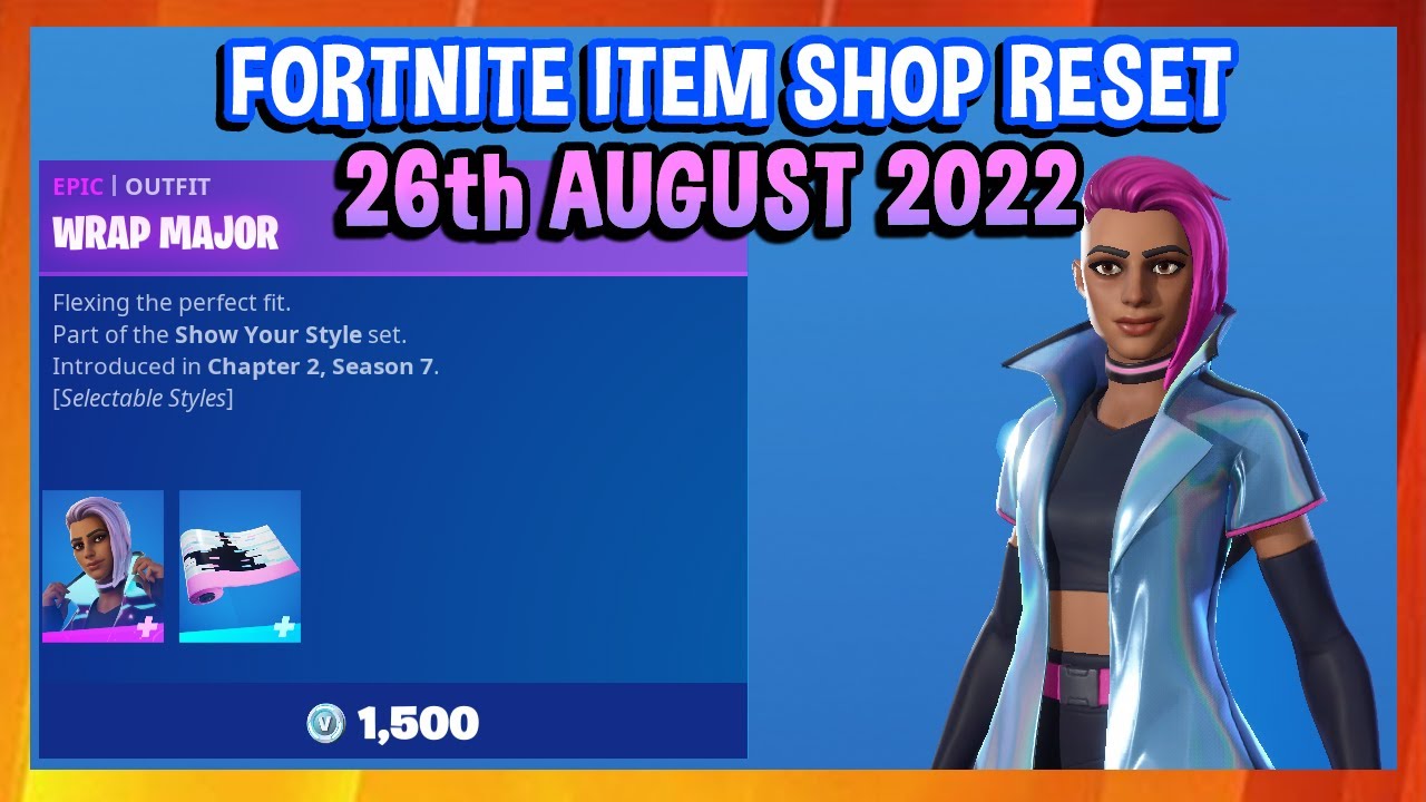 WRAP SKINS ARE BACK! (Fortnite Item Shop Reset 26th August 2022) - YouTube