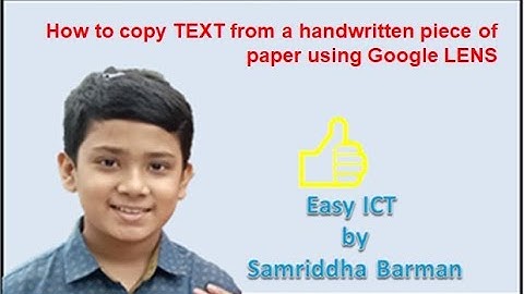 How to copy TEXT from a handwritten piece of paper using Google LENS