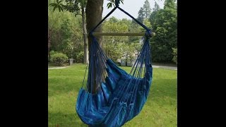 SueSport Hanging Rope Chair -Max.265 Lbs, Blue