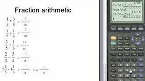 Fractions on the TI83