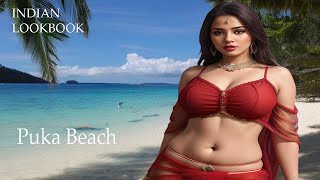 4K AI Art Indian Lookbook on Boracay's Puka Beach