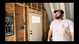 3.9KW off grid solar install by off grid contracting on metal building for cabinet shop