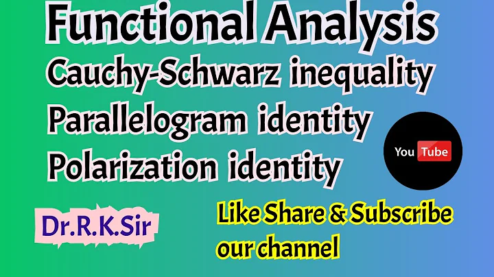 Cauchy Schwarz inequality|Parallelogram identity|Polarization identity @MathsLover2023