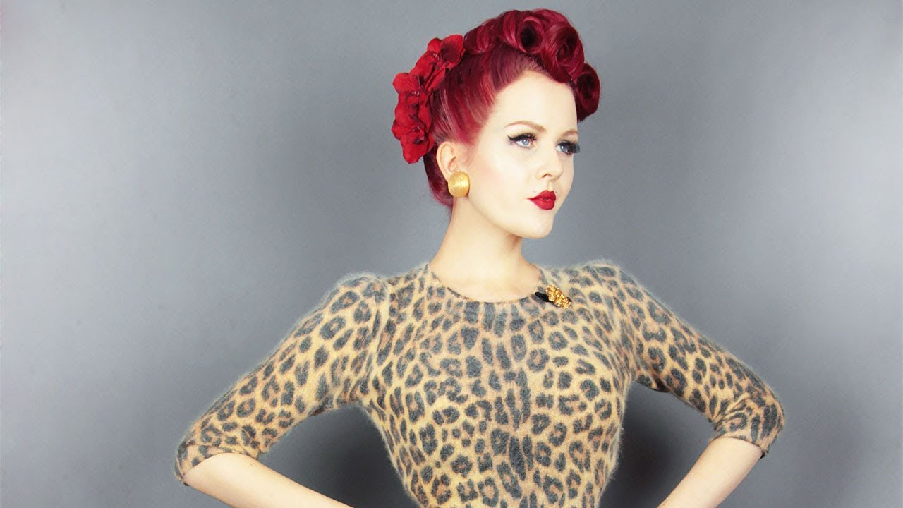 Einfache Rockabilly Hochsteckfrisur