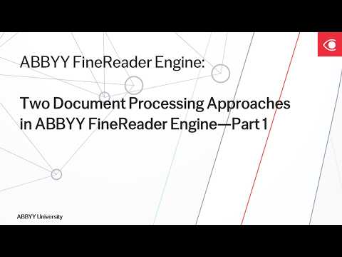 ABBYY FineReader Engine: Two Document Processing Approaches in ABBYY FineReader Engine. Part 1