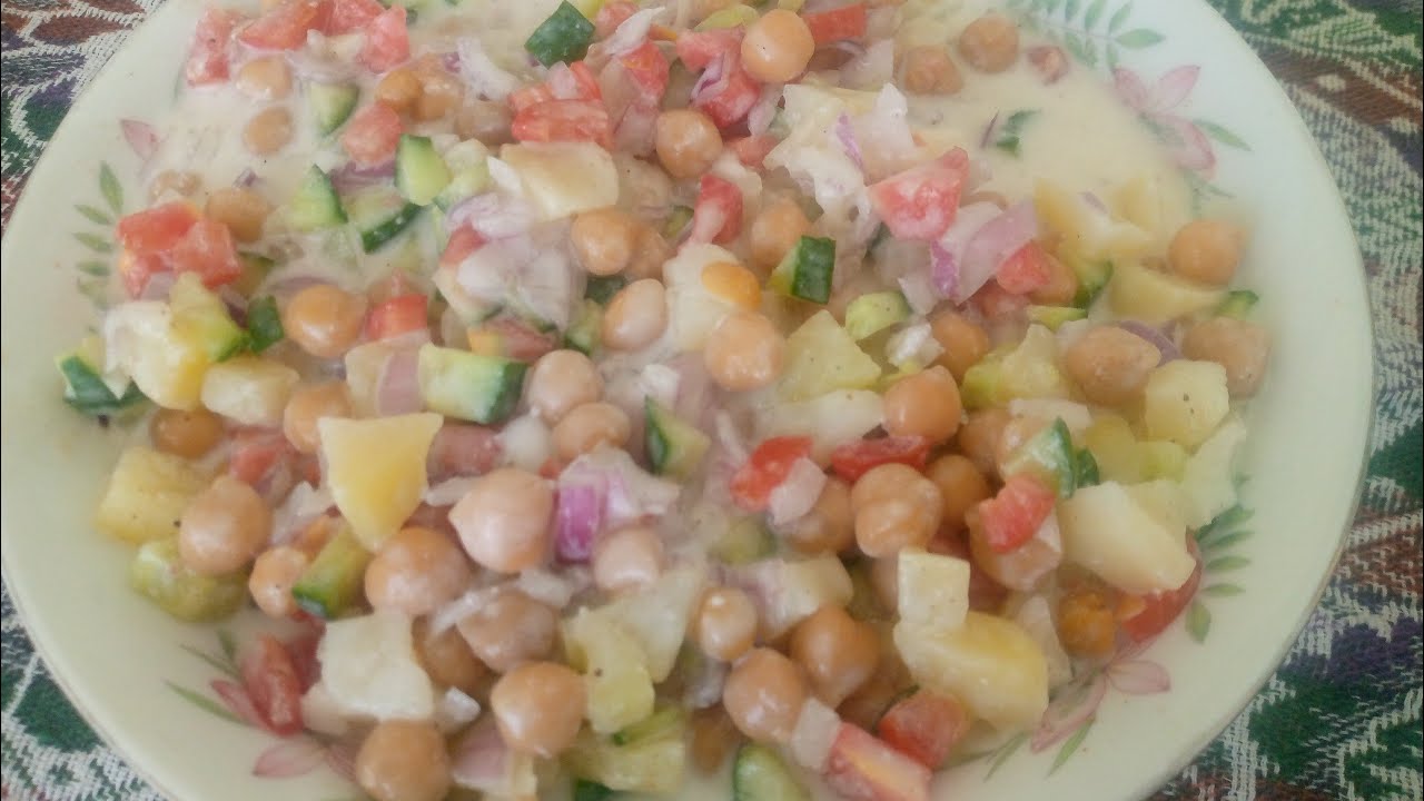 How to make chickpea raita raita aloo chana raita mixed vegetables