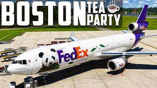✈️ The Boston Tea Party! | FedEx MD-11 | KORF ➜ KBOS ✈️
