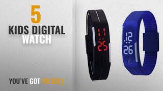 Top 10 Kids Digital Watch [2018]: Glitter Collection Led Digital Black And Blue Dial Combo Of 2