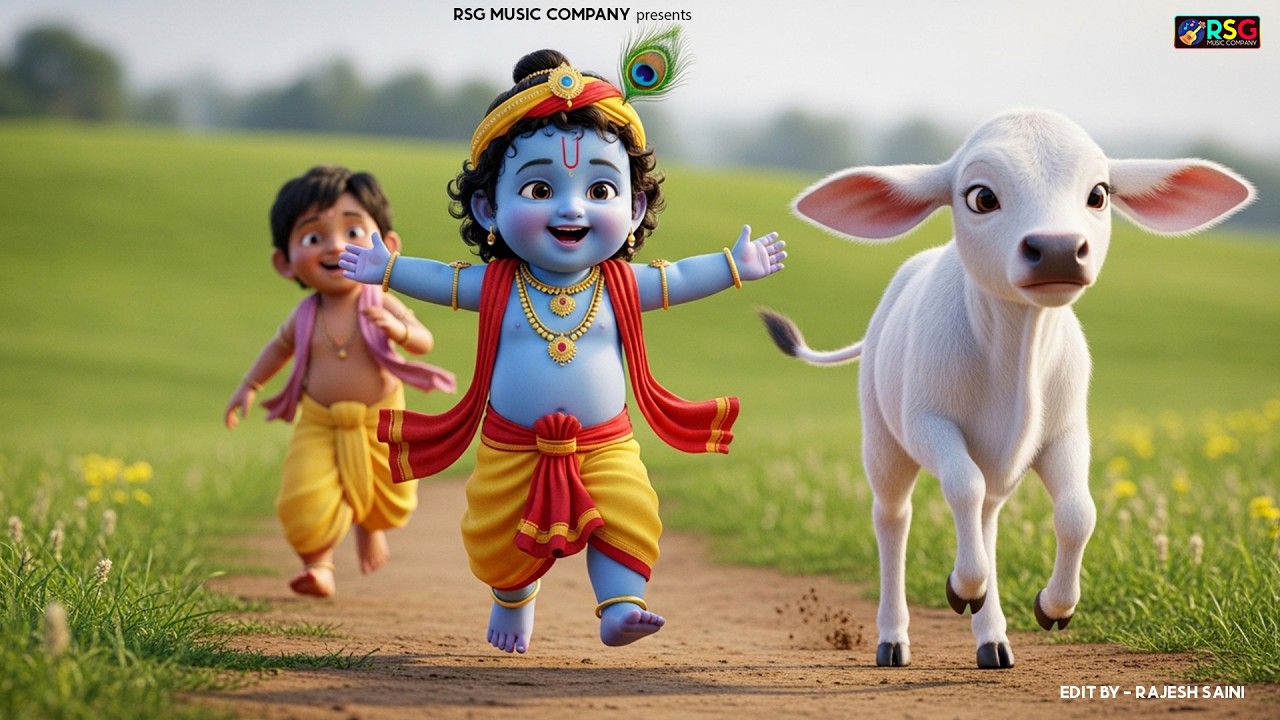 Choti Choti Gaiya, Chote Chote Gwal | छोटी छोटी गैया | #Little Krishna Bhajan - Krishna Bal Leela