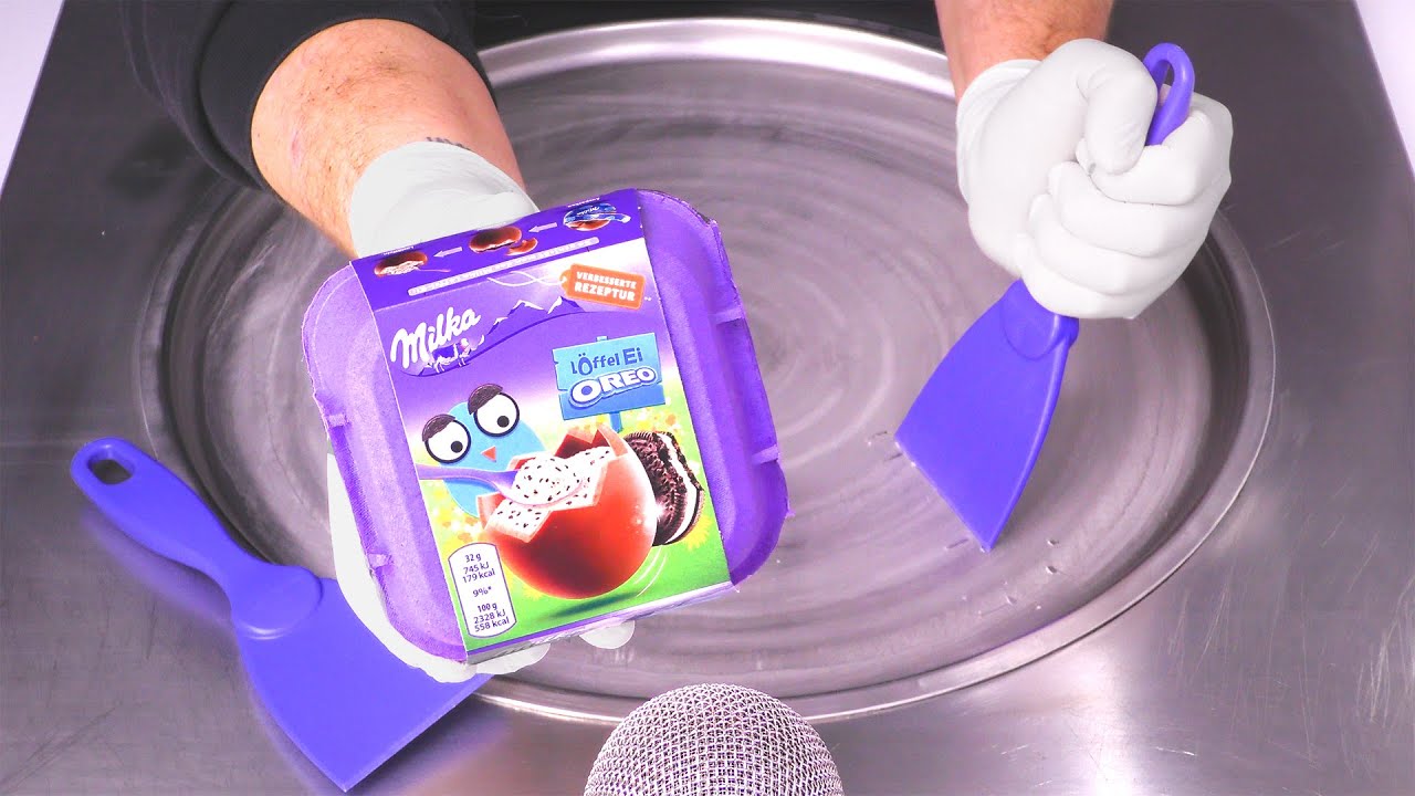 Milka & Oreo Ice Cream Rolls | ASMR