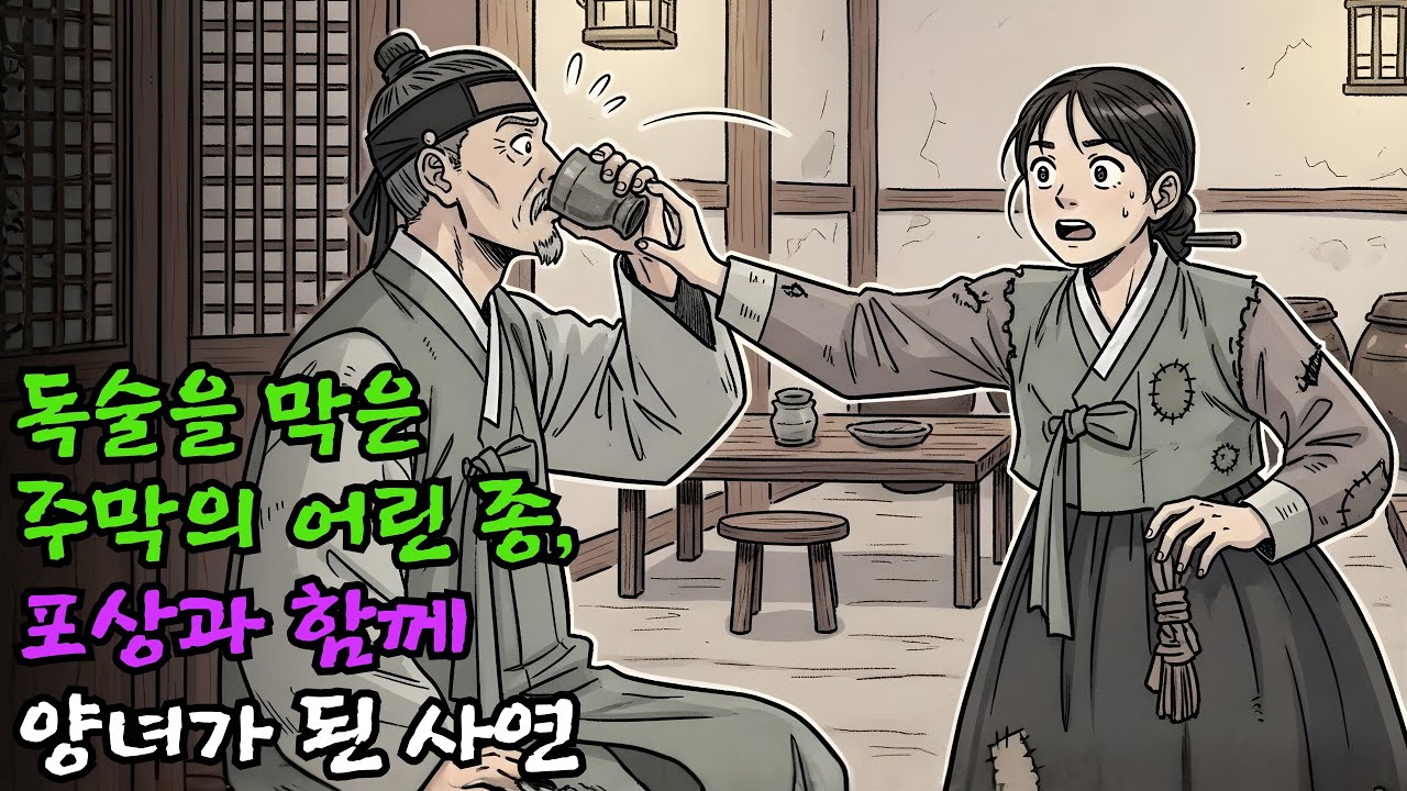 주막에서 일하던 어린 종이 우연히 독이 든 술을 마시려던 대갓집 어른을 막아 세워 목숨을 구하고 수만 냥의 포상금과 함께 양녀로 입적된 놀라운 사연ㅣ민담, 야담, 설화, 조선이야기