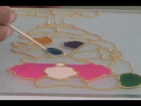 Arte de falso vitral pintura en vidrio youtube