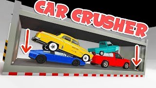The BEST Mod EVER! The Car CRUSHER Smashes Everything! - BeamNG Drive Car Crusher Mod
