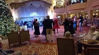Cunard, Queen Victoria Cruise Ship. Dancing With Host Dancers.
