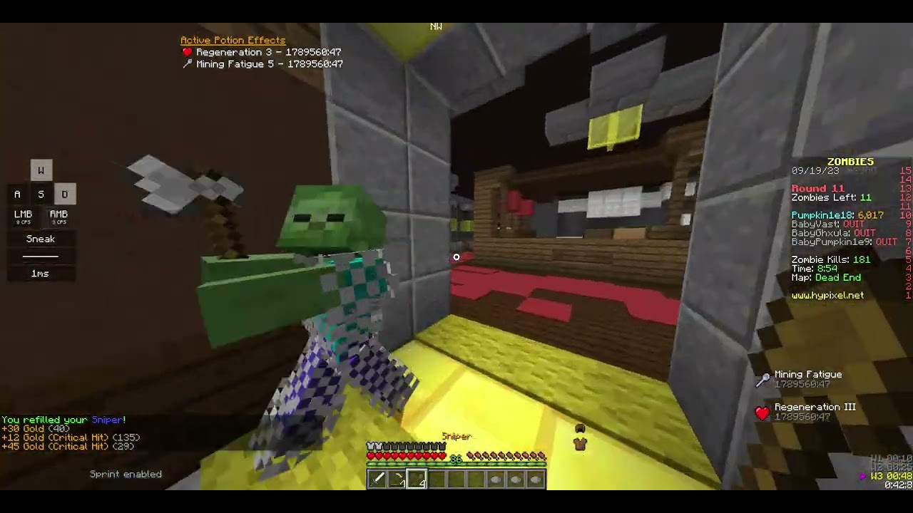 【Hypixel Zombies】Dead End SOLO - No Lucky Chest 