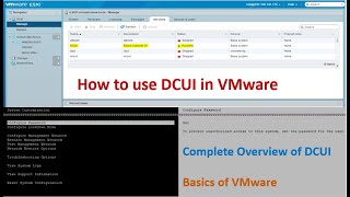 How to use DCUI | Overview of Direct Console UI in ESXi | How to start DCUI services in VMware ESXi