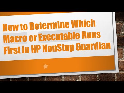 How to Determine Which Macro or Executable Runs First in HP NonStop Guardian