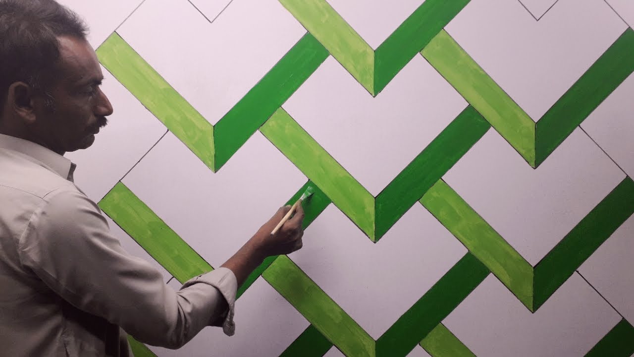 3d wall painting | 3d wall decoration effect | 3d wall texture new ...