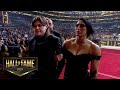 Dominik mysterio and the judgment day walk out on rey mysterios speech wwe hall of fame 2023