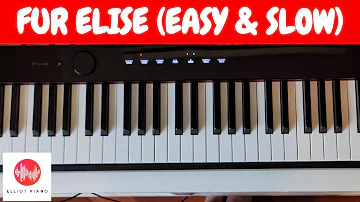 Fur Elise Piano (Easy Slow for Beginners) played by 5 year old | Elliot Piano