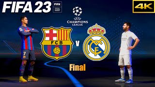 FIFA 23 | BARCELONA vs. REAL MADRID | Ft. Ronaldo, Messi | UCL Final | El Clásico | PS5 4K