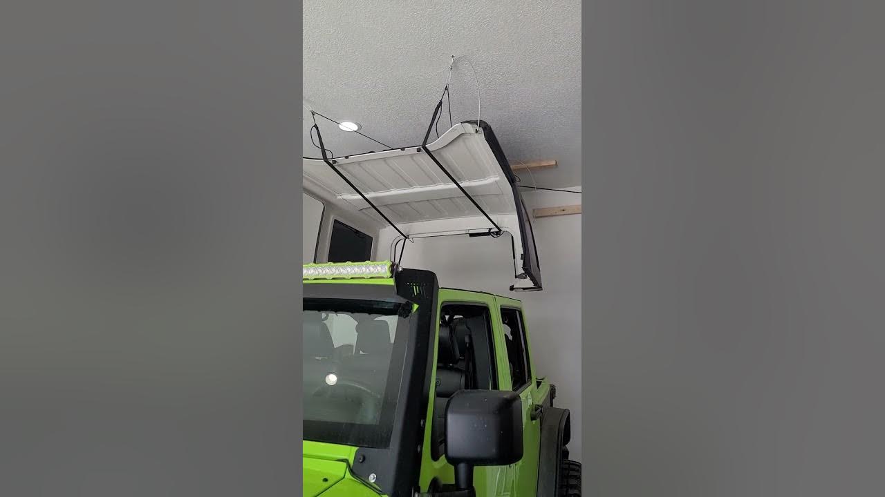 HARKEN Hardtop Garage Storage Hoist for Jeep Wrangler and Ford Bronco YouTube