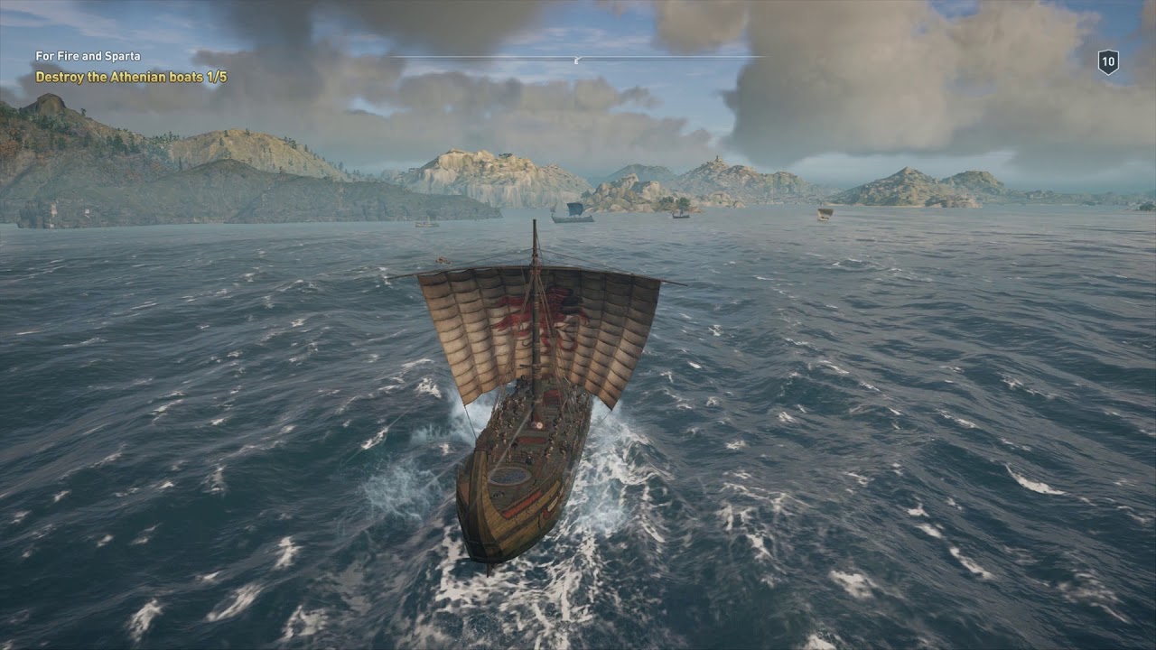 tyve krig dråbe Assassin's Creed Odyssey - For Fire And Sparta: Destroy Athenian Boats 5/5:  Upgrade Ship Evie (2018) - YouTube