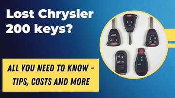 Chrysler 200 Key Replacement - How to Get a New Key. (Tips to Save Money, Costs, Keys & More.)
