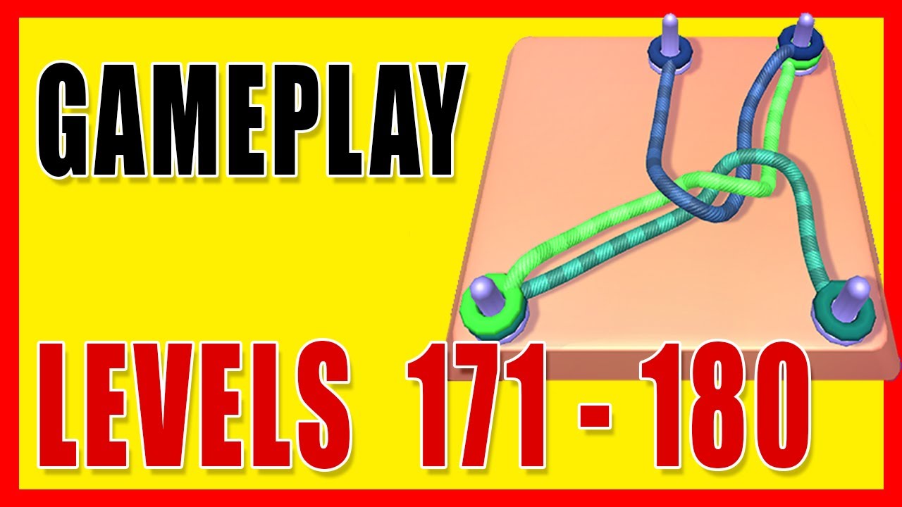 GO KNOTS 3D - Gameplay | Levels 171 - 180 SOLVED!! (Android, IOS) 🧶