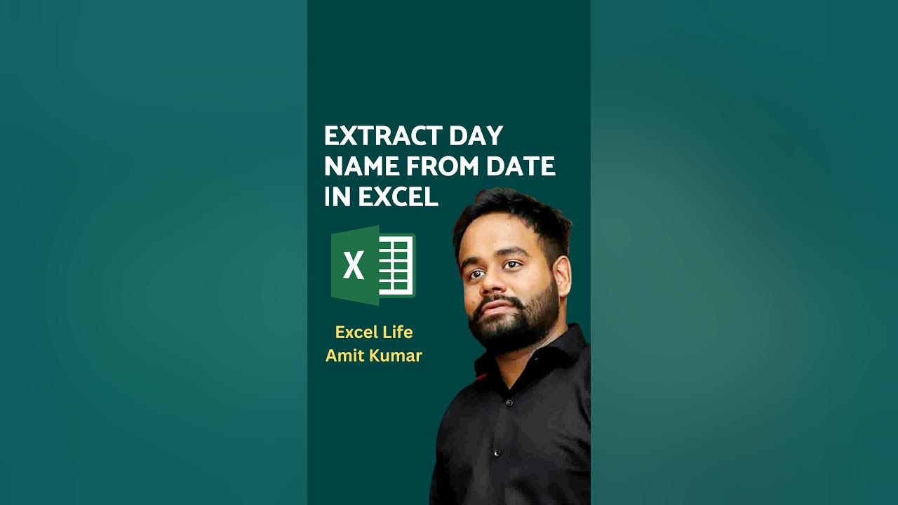 How to return day from date in excel shorts excel life amit
