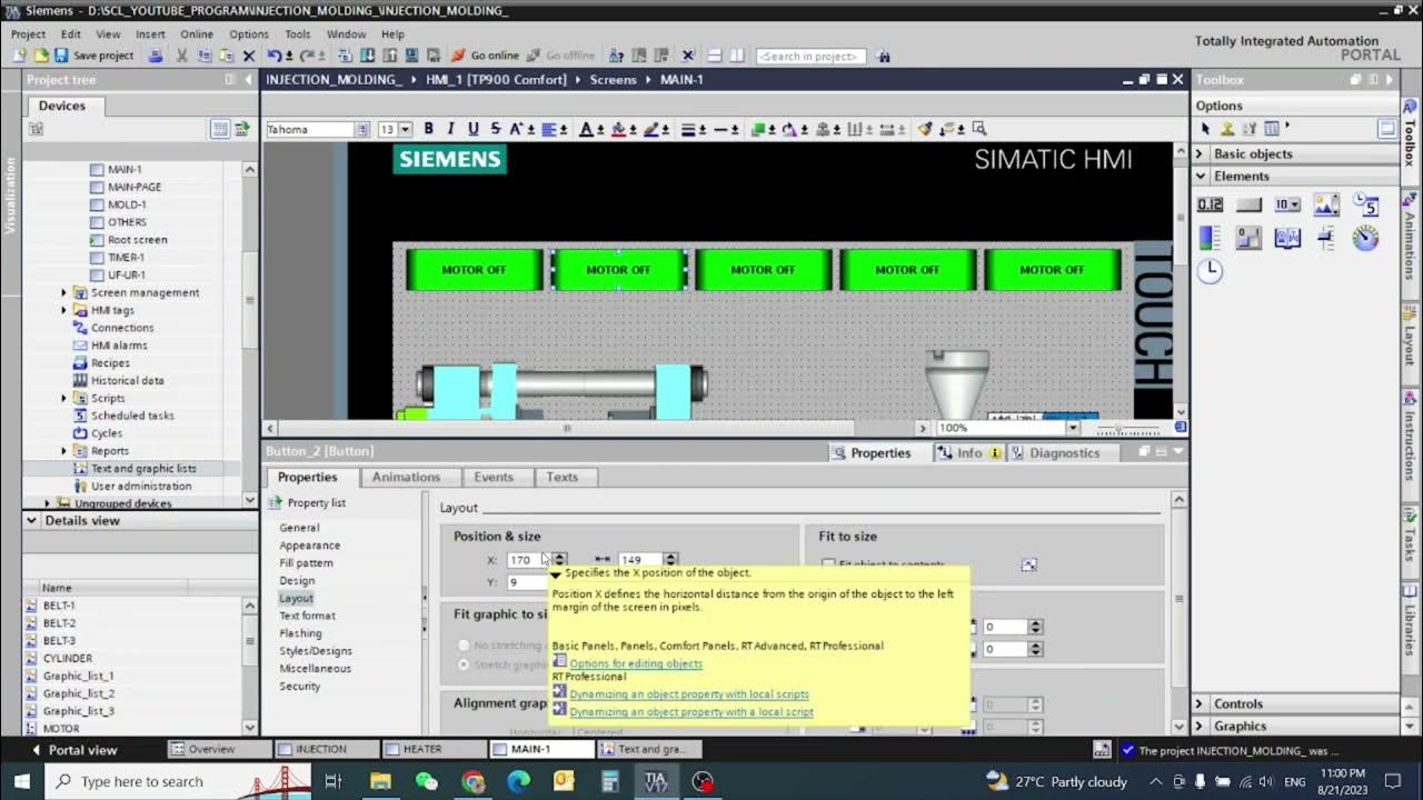 INJECTION MOLDING MACHINE PLC PROGRAMING PART3 injectionmolding plc hmi ماكينةالحقنقوالب