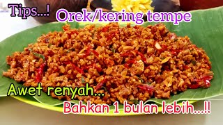 Tips orek tempe (kering tempe) awet renyah 1 bulan lebih. #orektempe #keringtempe