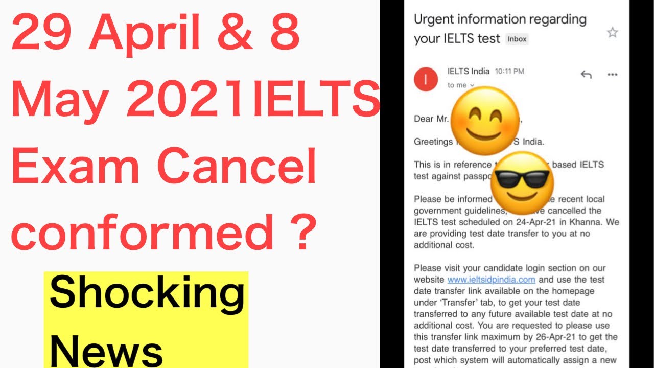 29 April & 8 May IELTS Exam canceled ? Confirm? rescheduled Ielts exam dates 