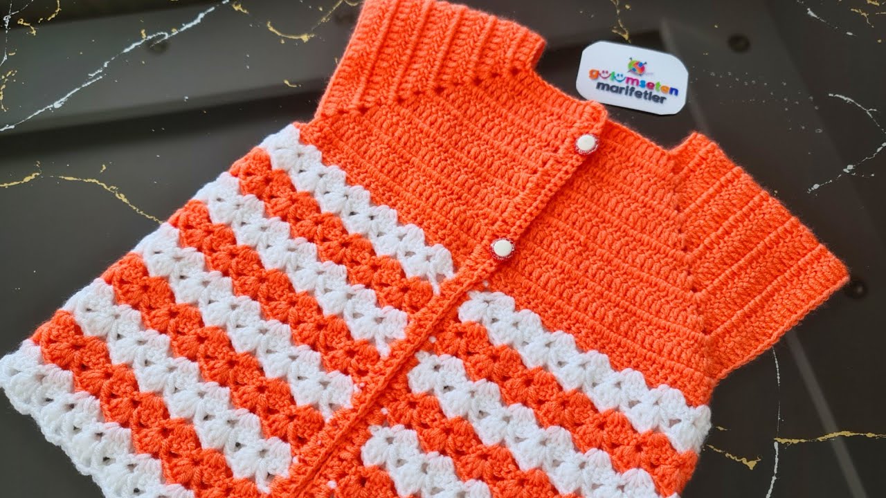 Как связать жилет для мальчиков и девочек крючком (Вязание жилета-кардигана крючком)