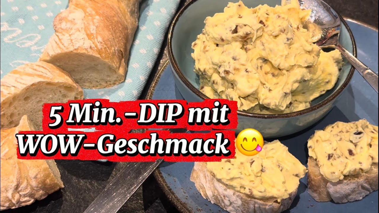 Dattel-Curry-Dip😋perfekt für Silvester & jede Party zu Raclette, Fondue & Baguette süß würzig cremig